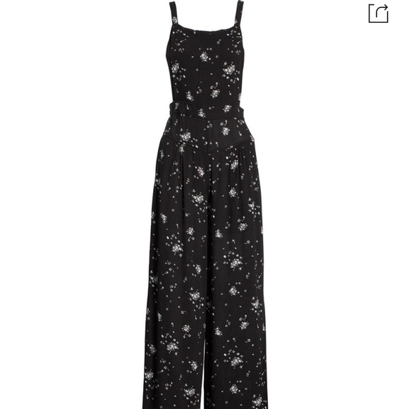 NWOT FREE PEOPLE SWEET IN THE STREETS OVERALL - Picture 5 of 8